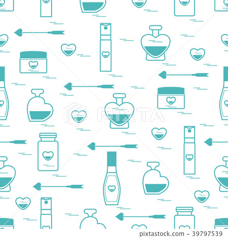 Cute seamless pattern with various accessories for Cute seamless pattern with various accessories for 39797539