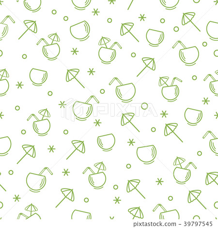 Cute seamless pattern with cocktail in half Cute seamless pattern with cocktail in half 39797545