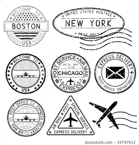 Postmarks and travel stamps. USA cities Postmarks and travel stamps. USA cities 39797632