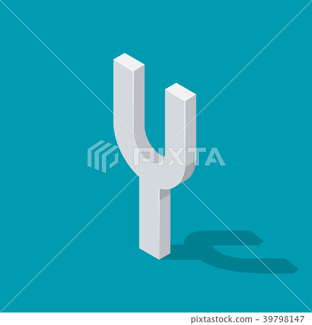 Camerton on blue background. Isometric vector 39798147