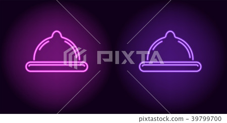 Neon condom in purple and violet color - 스톡일러스트 [39799700] - PIXTA