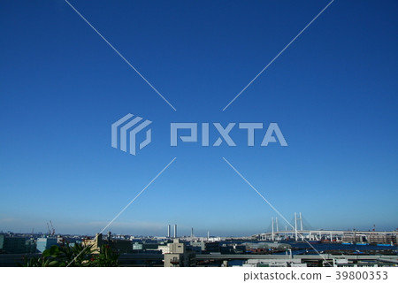 Yokohama port refreshing blue scenery 39800353