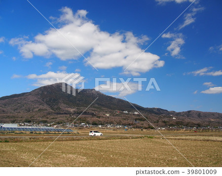 筑波山远景 图库照片