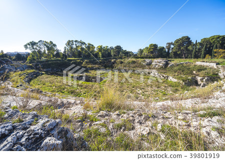 Ancient Roman Amphitheater in Neapolis Archaeological Park Ancient Roman Amphitheater in Neapolis Archaeological Park 39801919