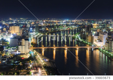 Night view of Niigata city Night view of Niigata city 39803673