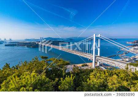 << Okayama Prefecture >> At Seto Ohashi Bridge and Mt. << Okayama Prefecture >> At Seto Ohashi Bridge and Mt. 39803890