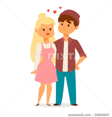 Couple in love vector characters togetherness 39804607