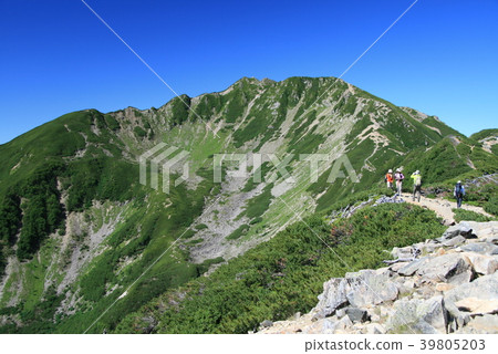 Summer Blue Sky and Senjogatake 39805203