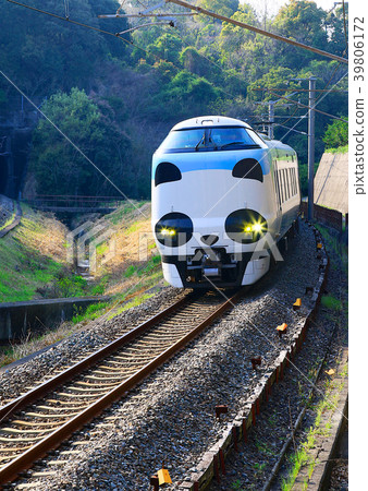 Panda Kuroshio No. JR 287 Panda face Express Train Kuroshio 46 Panda Kuroshio No. JR 287 Panda face Express Train Kuroshio 46 39806172