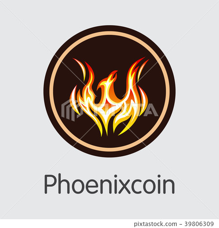 Phoenixcoin Cryptocurrency - Vector Illustration. Phoenixcoin Cryptocurrency - Vector Illustration. 39806309