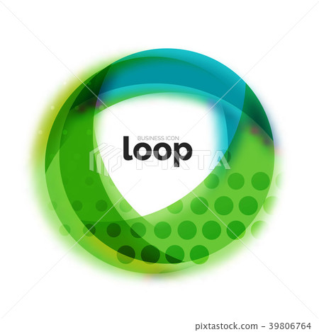 Loop circle business icon, created with glass Loop circle business icon, created with glass 39806764