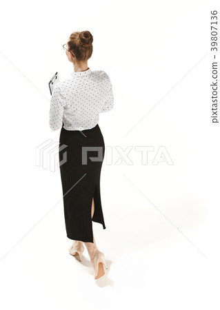 Full length portrait of a back of female teacher 39807136