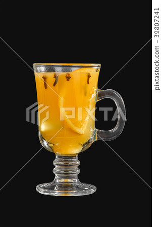 Summer cocktail on isolated black background 39807241