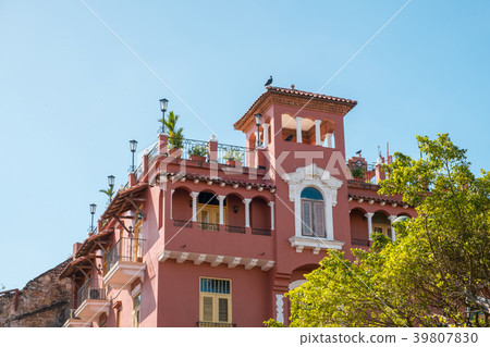 beautitful old  building facade in Panama 39807830