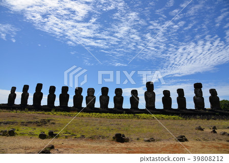 Easter Island in the South Pacific, Moai Easter Island in the South Pacific, Moai 39808212
