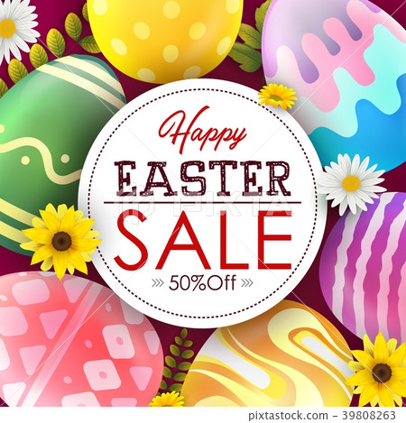 Easter sale banner background template with beauti Easter sale banner background template with beauti 39808263