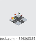 Crossroad isometric icon 3D 39808385