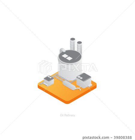 Refinery isometric icon 3D Refinery isometric icon 3D 39808388