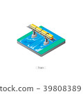 Train isometric icon 3D 39808389