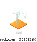 Wind turbine isometric icon 3D 39808390