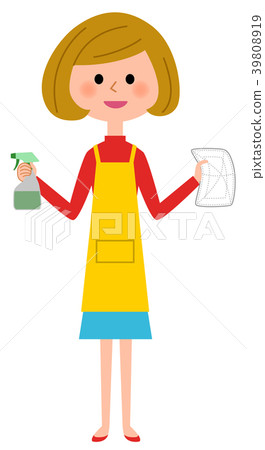 Apron woman cleaning Apron woman cleaning 39808919