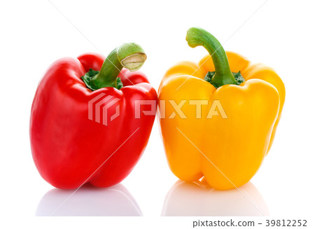 Red and yellow peppers isolated Red and yellow peppers isolated 39812252