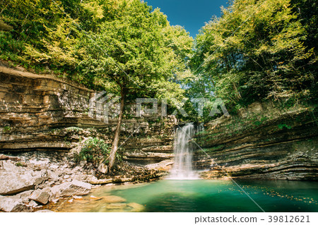 Small Waterfall In Okatse River. Natural Monument 39812621