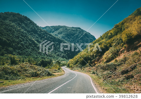 Mountain Open Road Landscape In Imereti Region 39812628