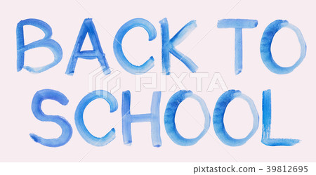 Handwritten Blue Watercolor Message Text Back To Handwritten Blue Watercolor Message Text Back To 39812695