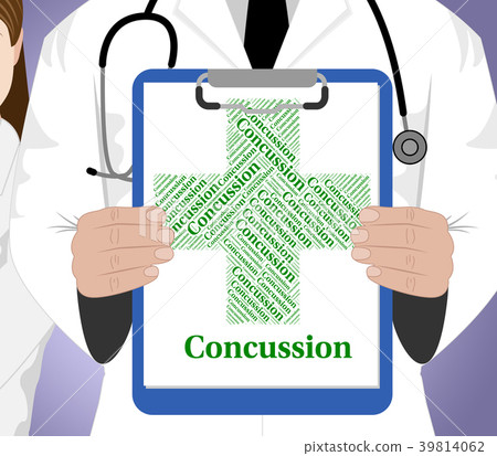 Concussion Word Shows Brain Injury And Ailments 39814062