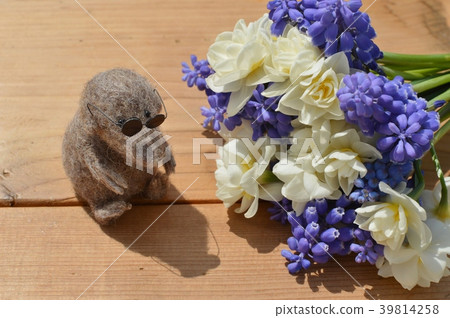 Bouquet of muscari and narcissus 39814258