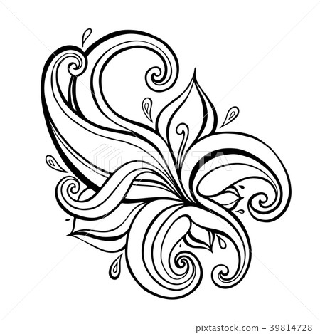 Paisley background. Hand Drawn ornament. 39814728