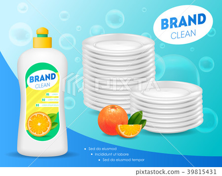Realistic Detailed 3d Dishwashing Liquid Soap Ads Realistic Detailed 3d Dishwashing Liquid Soap Ads 39815431