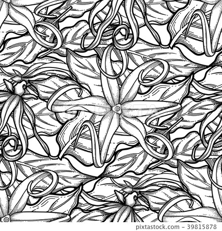 Graphic ylang ylang pattern Graphic ylang ylang pattern 39815878