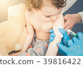 Vaccination little girl. 39816422