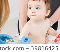 Vaccination little girl. 39816425