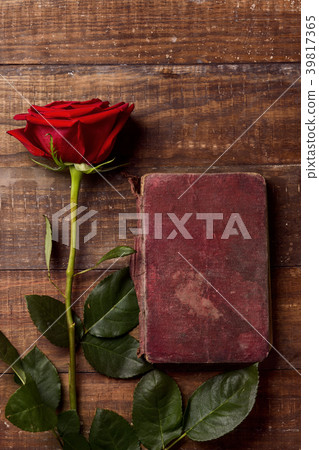 red rose and book red rose and book 39817365
