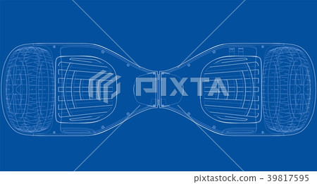 Hoverboard electric self-balancing scooter. Vector 39817595