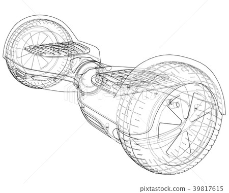 Hoverboard electric self-balancing scooter. Vector Hoverboard electric self-balancing scooter. Vector 39817615