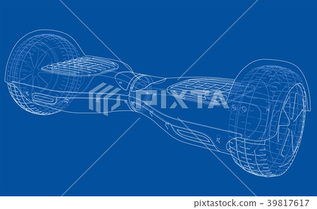 Hoverboard electric self-balancing scooter. Vector Hoverboard electric self-balancing scooter. Vector 39817617