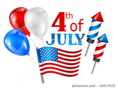 Fourth of July Independence Day greeting card Fourth of July Independence Day greeting card 39817618