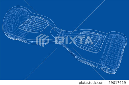 Hoverboard electric self-balancing scooter. Vector Hoverboard electric self-balancing scooter. Vector 39817619