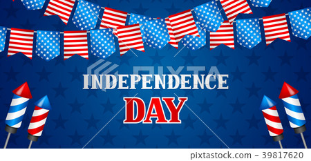 Fourth of July Independence Day banner. American Fourth of July Independence Day banner. American 39817620