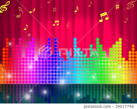 Sounds Waves Background Shows Make Music Or Sing. Sounds Waves Background Shows Make Music Or Sing. 39817748
