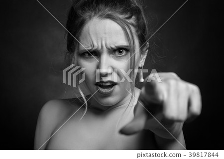 angry young woman angry young woman 39817844