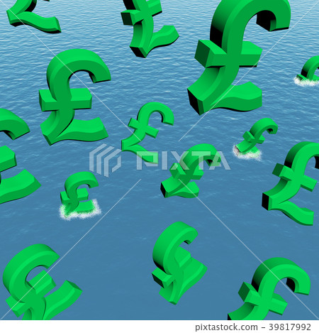 Pounds Dropping In The Sea Showing Depression Pounds Dropping In The Sea Showing Depression 39817992