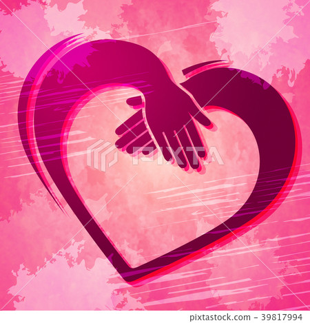 Holding Hands Indicates Valentine Day And Friends Holding Hands Indicates Valentine Day And Friends 39817994