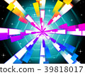 Colorful Beams Background Shows Hexagons  39818017