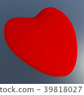 Heart On A Blue Background Showing Love  39818027