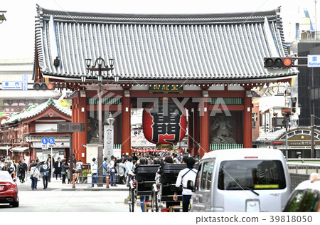 東京都市風景在日本Senmonji寺廟等 39818050